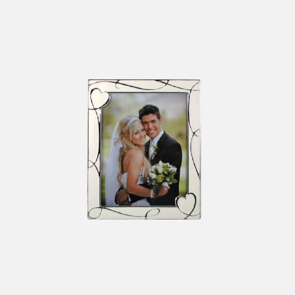 8×10 PURE WHITE EPXY. HEART FRAME