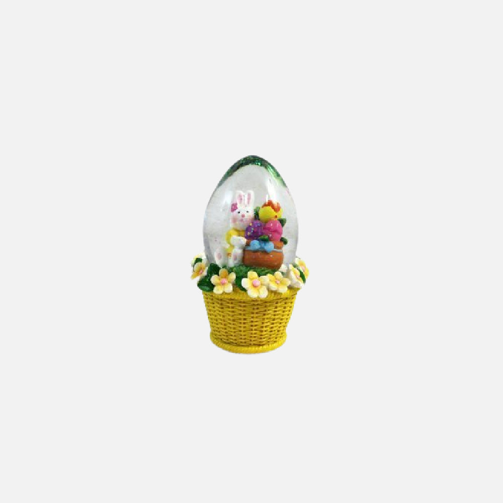 EGG SHAPED WATERGLOBE WITH EASTER BUNNY