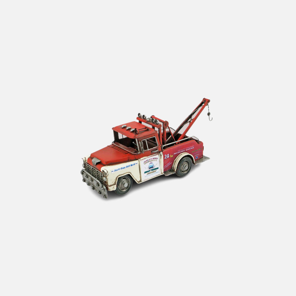 Metal Red Tow Truck