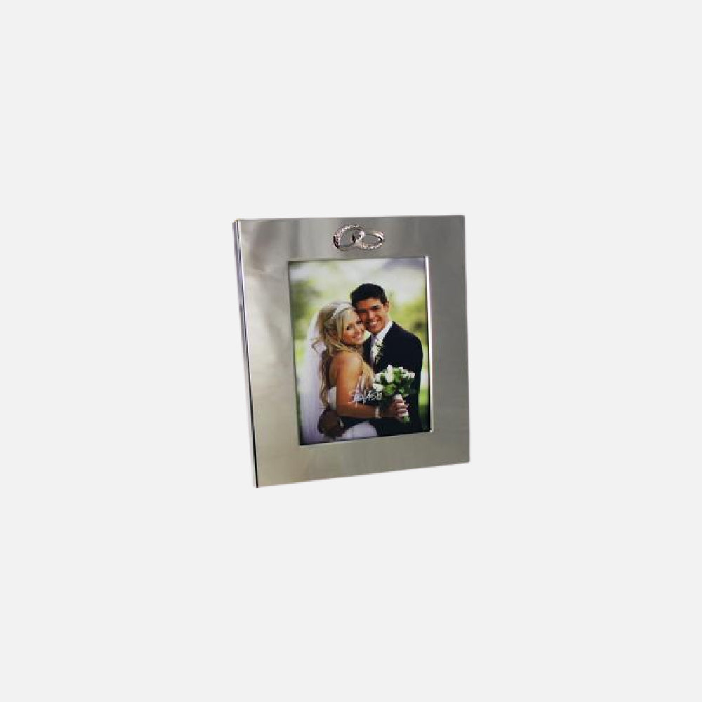 5×7 SILVER PLT’D FRAME/DOUBLE RING ICON